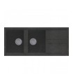 Lavello due vasche Elleci Best nero larghezza 1,16 m installazione di tipo standard LGB50040