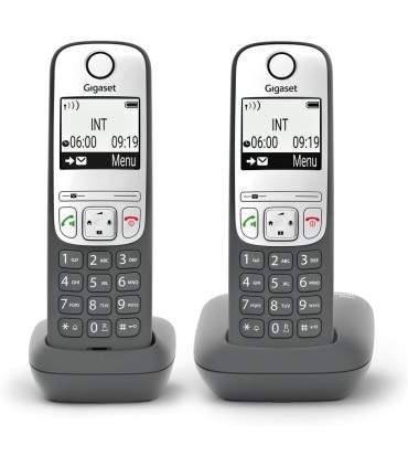 Telefono Cordless Gigaset AS485 Duo Vivavoce Trasferimento di chiamata Tastiera Illuminata