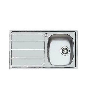 Foster 1186460 lavello 1 vasca gocciolatoio reversibile acciaio inox 86 cm