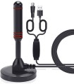 Meliconi Antenna Tv Amplificata per Interni Dvb-T2 5G 20km Usb Nera
