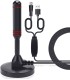 Meliconi Antenna Tv Amplificata per Interni Dvb-T2 5G 20km Usb Nera