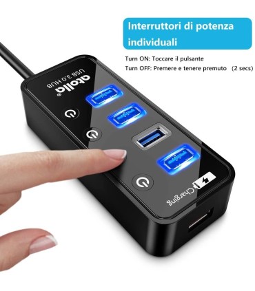hub usb 2.0 ultracompatto 4 p hu-04usb2