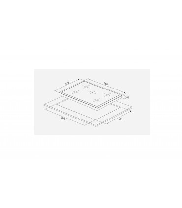 AS5241 Silverline Piano Cottura 5 Fuochi a Gas da Incasso Larghezza 75 cm colore Inox - 