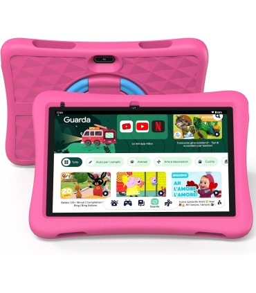 MachPower Tablet per bambini Android 10" ROM 32GB RAM 2GB ROSA AT10232K-P