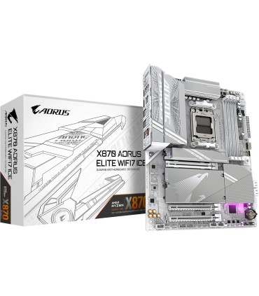 GIGABYTE Scheda madre X870 AORUS ELITE WIFI7 ICE - Supporta CPU AMD Ryzen 9000, VRM digitale a 16+2+