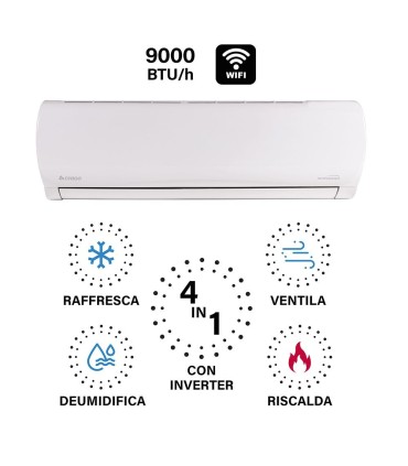 Climatizzatore Condizionatore Chigo Aero 9000 BTU Inverter Wifi R-32  A++ CS-25V3G