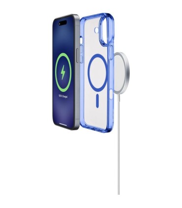 Cellular line cover iphone 16 blu - trasparente magsafe ICONICMAGIPH16B