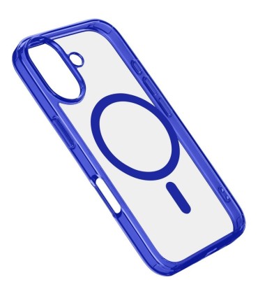 Cellular line cover iphone 16 blu - trasparente magsafe ICONICMAGIPH16B