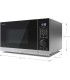 SHARP YC-PC254AE-S Forno a microonde 25lt con griglia e aria calda, 900W 10 livelli di potenza,