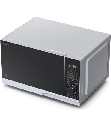 SHARP YC-PC254AE-S Forno a microonde 25lt con griglia e aria calda, 900W 10 livelli di potenza,
