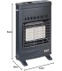 Stufa infrarossi metano 4200w grigia  mod. Eco 40