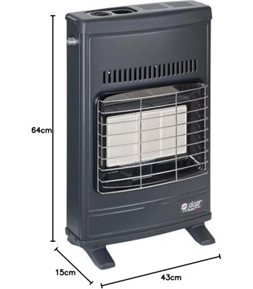 Stufa infrarossi metano 4200w grigia  mod. Eco 40