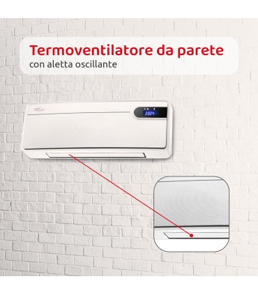 TERMOVENTILATORE DA PARETE PTC WARMY WALL 158640038