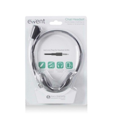 Ewent EW3567 Cuffia con Microfono per il Computer Portatile iPhone Samsung