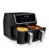Petra FR-6970 friggitrice Doppia 9 L Indipendente 1800 W Friggitrice ad aria calda Nero, Argento