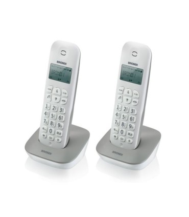 Brondi Gala Twin Telefono DECT Identificatore di chiamata Grigio, Bianco