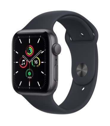 Apple Watch SE OLED 44 mm Digitale 368 x 448 Pixel Touch screen Grigio Wi-Fi GPS (satellitare)