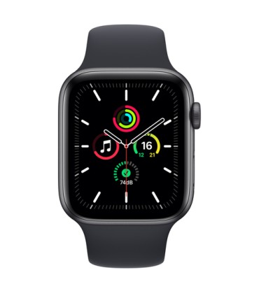 Apple Watch SE OLED 44 mm Digitale 368 x 448 Pixel Touch screen Grigio Wi-Fi GPS (satellitare)