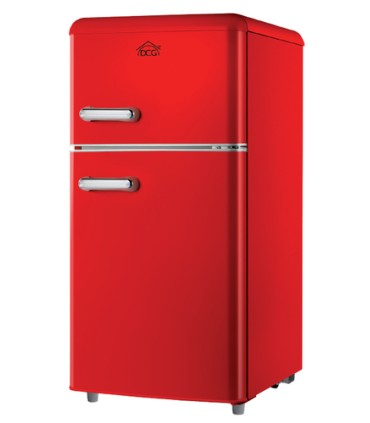 DCG FRIGO MF100RCDP ROSSO RETRO'(E)DOPPIA PORTAH-P-L 864X489X45100 LT DESIGN RETRO  COLORE ROSSO