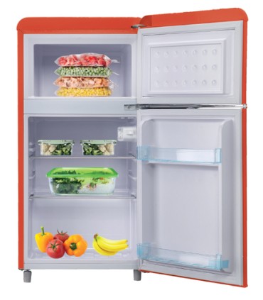 DCG FRIGO MF100RCDP ROSSO RETRO'(E)DOPPIA PORTAH-P-L 864X489X45100 LT DESIGN RETRO  COLORE ROSSO