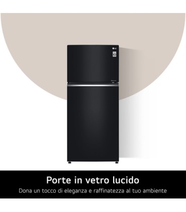 LG FRIGO GTB744BMBED VETRO NERO (E) 506LT  (HxPxL)180x70x78cm, total no Frost, Smart Inverter