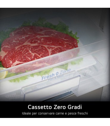 LG FRIGO GTB744BMBED VETRO NERO (E) 506LT  (HxPxL)180x70x78cm, total no Frost, Smart Inverter