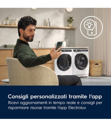 ELECTROLUX ASCIUGAT.EW7H48GY 8KG (B)WoolmarkGreen WIFIA-10INVERTERWOOLMARK GREENCONNESSAHYGIENESENSICARE