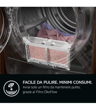 AEG ASCIUGAT. TR8HDBG9B 9KG (B) INVERTERPompa di Calore, Oblò Reversibile, 12Programmi