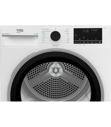 BEKO ASCIUGAT. BT3103IS IT 10KG (C)VAPORE,OBLÒ NERO, INVERTER, PORTA REVERSIBILE(AxLxP)84.6x59.8x60.0,POMPADICALOR,15PROGRAM,VA