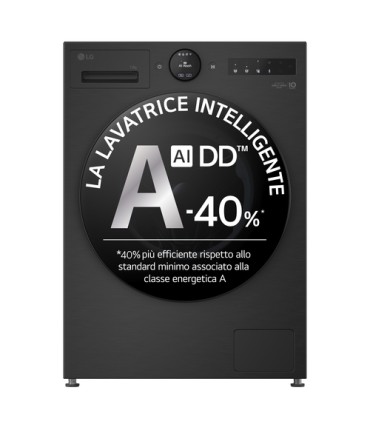 LG LAVAT. F4X7013TBB 13 kg NERA (A-40%)TurboWash AI WashInverter, AIDD, 6 Motion, Vapore, Wifi