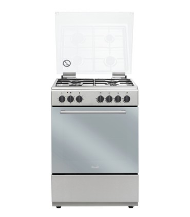 DE LONGHI CUCINA DL664EX *INOX 60X60VALVOLA SICUREZZA COPERCHIO VETROACCENSIONE PIEDI