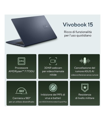 ASUS NOTEBOOK VIVO M1502YA-BQ137W  R715,6"FHD R7-7730U 16/512GB AMD Radeon™ Graphics