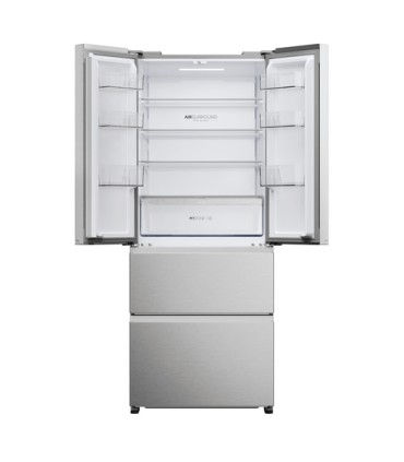 HAIER FRIGO HFR3718ENMM INOX (E) 402LT  (HxPxL)177.5x68,8x70cm, TotalNoFrost,French Door