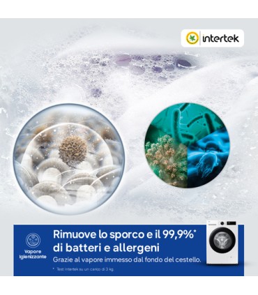 SAMSUNG LAVAT.WW90DG5G34AEET 48cm 9KG (A-10%)1400giri 60*85*48 Crystal Clean Vapore WIFI PortaNera