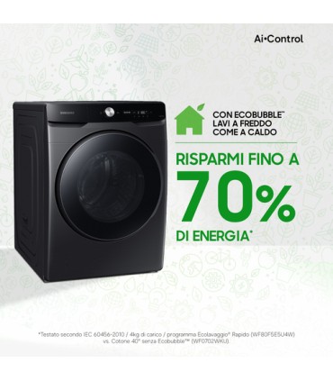 SAMSUNG LAVAT.WF20DG8650BVU3 20KG NERA (A)A1000GIRIAI CONTROL E WASHSMACCHIA TUTTO PLUS