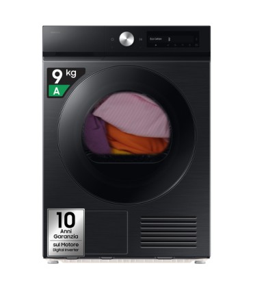 SAMSUNG ASCIUGAT.DV90DB7845GB/U3 9KG NERA (A)Bespoke AI 60x85x60,Nera,BespokeAI,QuickDry, Pompa di calore