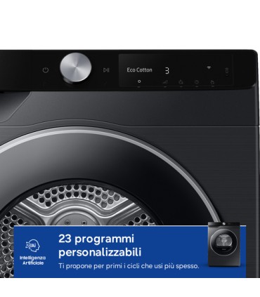 SAMSUNG ASCIUGAT.DV90DG6845LB/U3 9KG NERA(A)Nera,AIControl,60x85x60,PompdiCalore, Smartlink