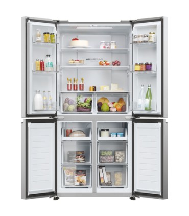 HAIER FRIGO HCR3818ENMM SILVER(E)4 PORTE-H-L-P 1815X833X650CM467 LTNO FROSTDISPLAY