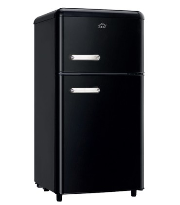 DCG FRIGO MF110BCDP NERO RETRO' (E)DOPPIA PORTA (HxPxL) 102.2x48.9x45.1cm, Statico, Design retrò