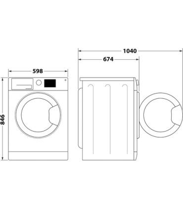WHIRLPOOL ASCIUGAT.C WD 96M GBS ITC NERA 9KG (A) POMPADICALORE,6°SENSO,IRONTOUCH,SENSEINVERTER