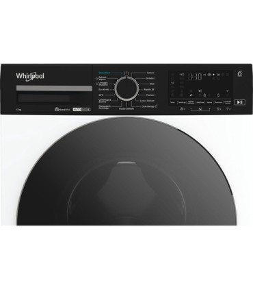 Whirlpool FRONT LOADER STD, Capacità 12kg, classe A -10%, bianco, Autodose, vapore, porta nera, Wi-Fi