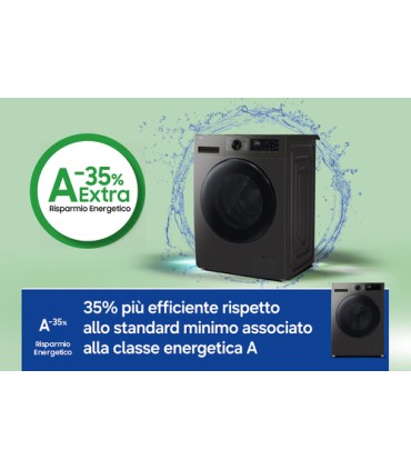SAMSUNG LAVASC.WD90HG5U34BXET NERA 9+6KG (A-35%/D) VAPORE1400Gir, AI, BubbleCare, Eco, Cass.StayClean, Wifi