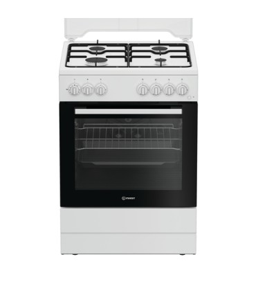 INDESIT CUCINA I6G3PMW BIANCA 60x60 ELETT.(AxLxP)85x60x60cm, 4Fuochi a Gas, (A), Valv.di Sic