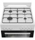 INDESIT CUCINA I6G3PMW BIANCA 60x60 ELETT.(AxLxP)85x60x60cm, 4Fuochi a Gas, (A), Valv.di Sic