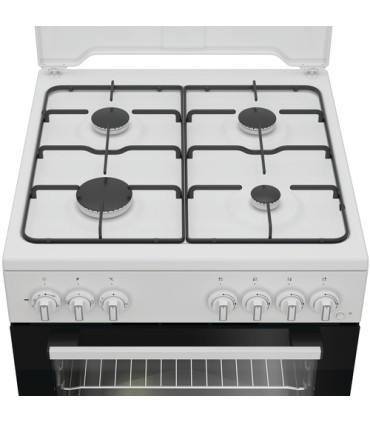 INDESIT CUCINA I6G3PMW BIANCA 60x60 ELETT.(AxLxP)85x60x60cm, 4Fuochi a Gas, (A), Valv.di Sic