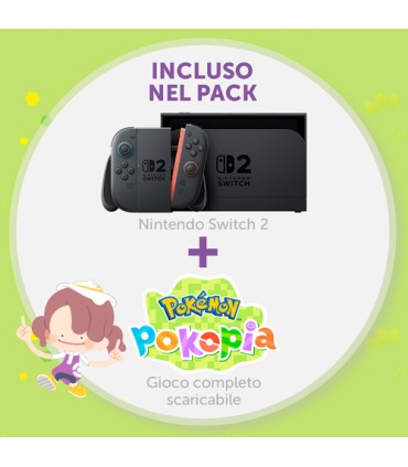 NINTENDO CONSOLE SWITCH 2 + POKEMON POKOPIAConsole + Download completo gioco Pokémon Pokopia