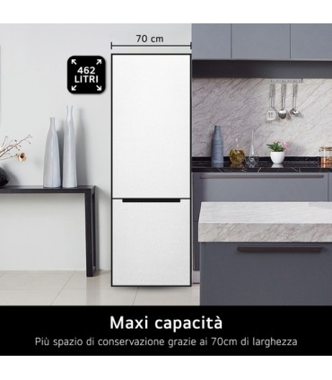 LG FRIGO GBB567SECMN 70CM SABBIA (E) 462LT  (HxPxL)185x74x70.5cm, Total no frost, Porte revers