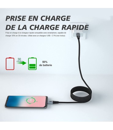 Nova cavo dati usb 3.0 type-C bianco