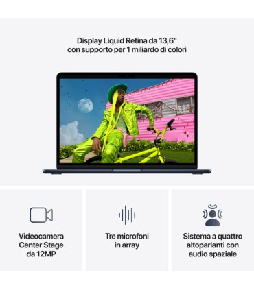 APPLE MACBOOK AIR M5 13" 16GB/1TB 2026 MIDNIGHTM5 chip with 10‑core CPU and 10‑core GPU
