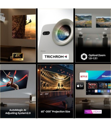 HISENSE  VIDEOP. LASER M2PRO65-200", UHD, 1200ANSI LUMENS, SMART